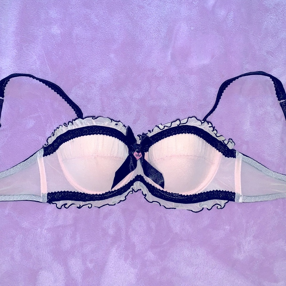 Vintage White Playboy Victorian Style Bra Gem